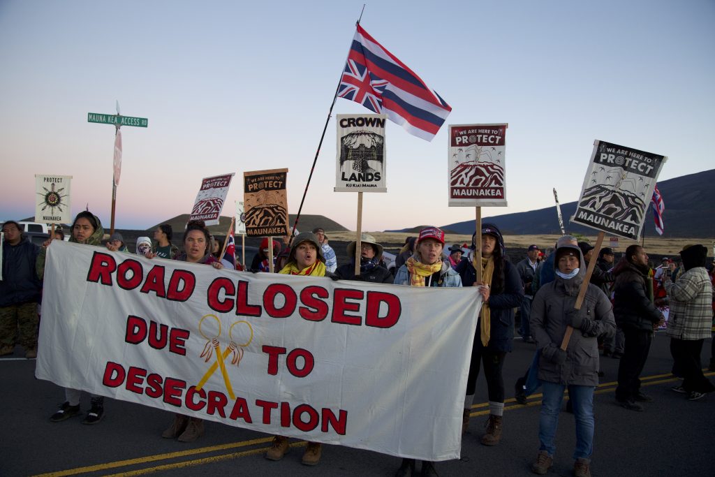 Mauna Kea TMT Protest at Huntington Beach Pier OC Weekly